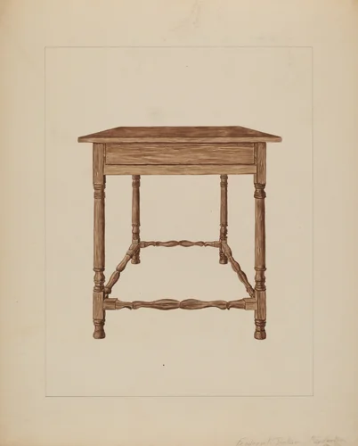 Table by Frederick Jackson, index of american design, 1937