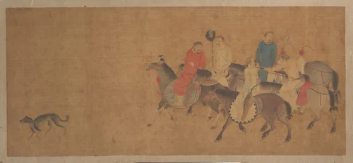 Horsemen with Dog by Unidentified Artist, painting, 1368-1644