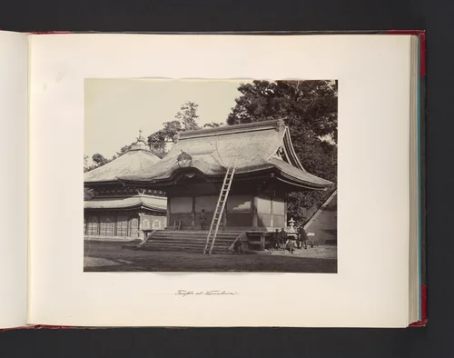Temple at Kamakura by John Thomson, photograph, 1865
