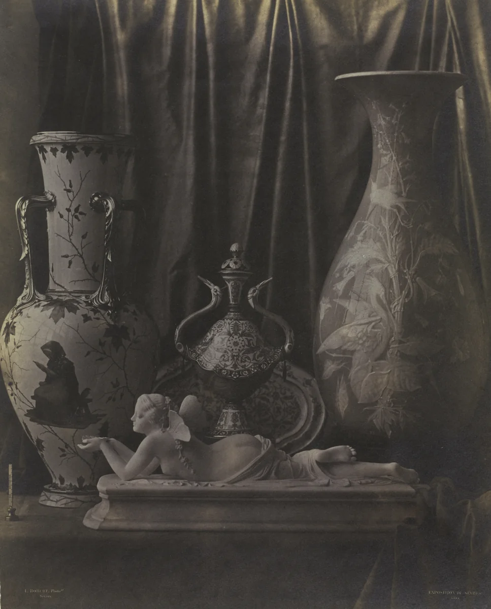 Still Life with Porcelain by Louis-Rémy Robert, photograph, 1850-1860
