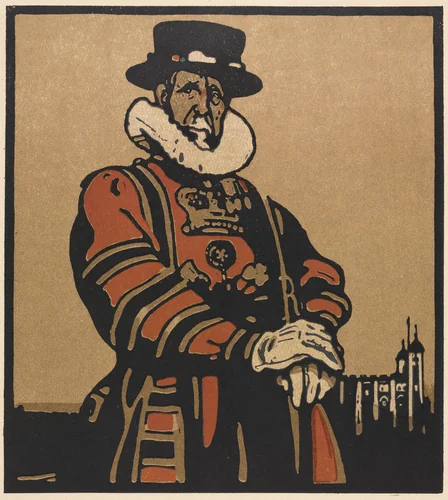 London Types: Beefeater by William Nicholson, print, 1898