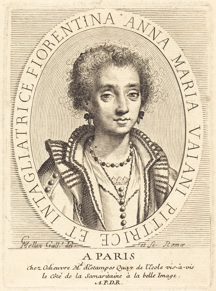 Anna Maria Vaiani by Claude Mellan, print, 1598-1688