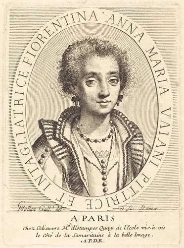 Anna Maria Vaiani by Claude Mellan, print, 1598-1688