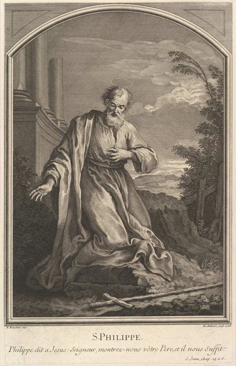 Saint Philippe by Michel Aubert, print, 1726