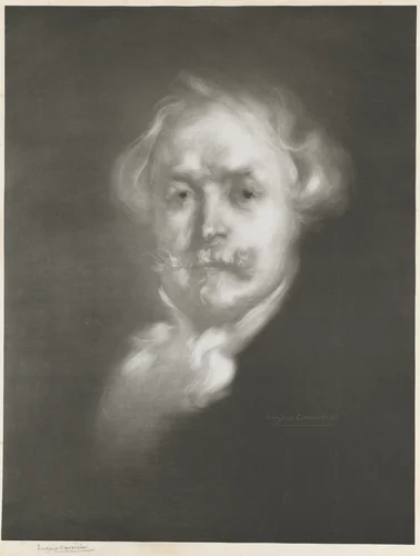 Edmond de Goncourt by Eugène Carrière, print, 1896
