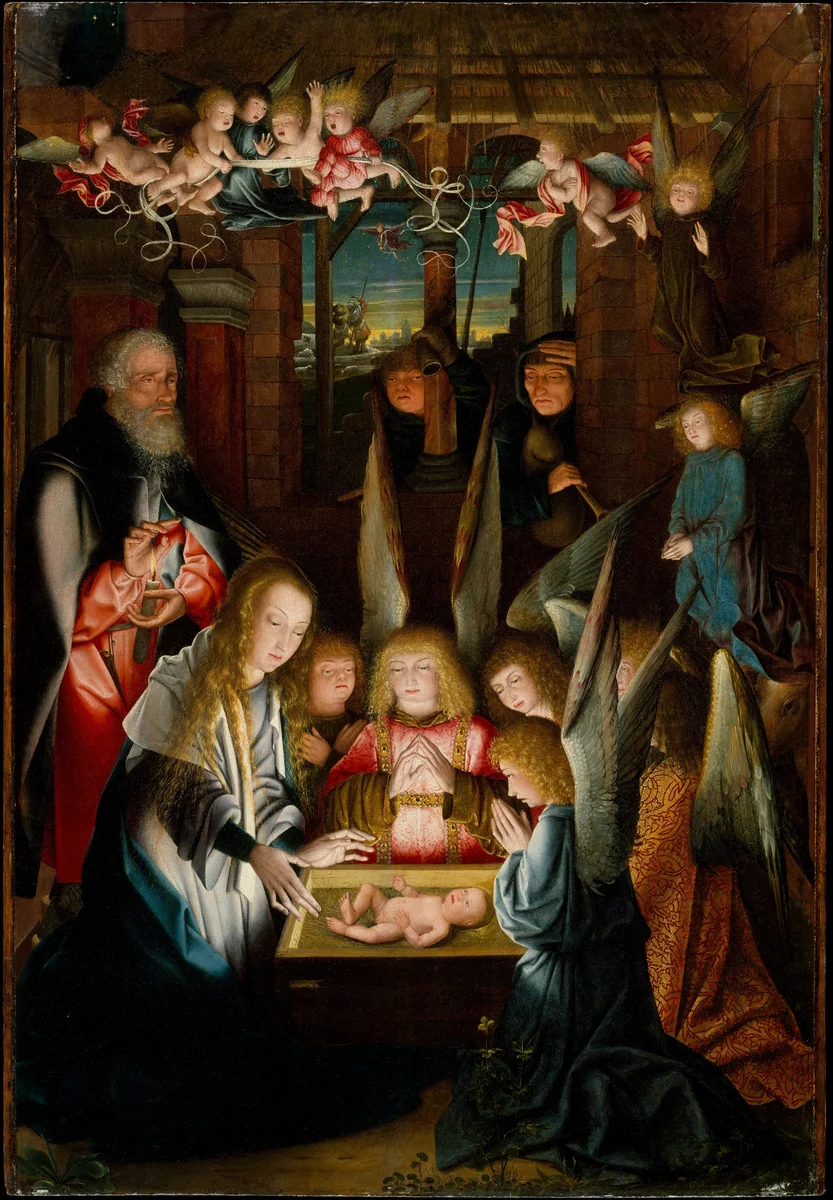 The Adoration of the Christ Child by Jan Joest, painting, 1510-1520