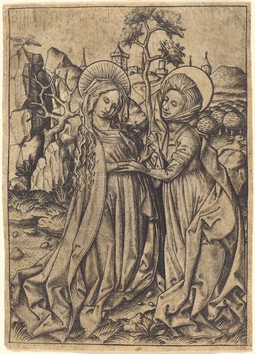 The Visitation by Master E. S., print, 1450-1460