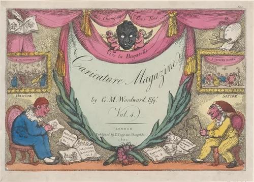 Title Page, The Caricature Magazine by G. M. Woodward, vol. 4 by Thomas Rowlandson, print, 1809-1821