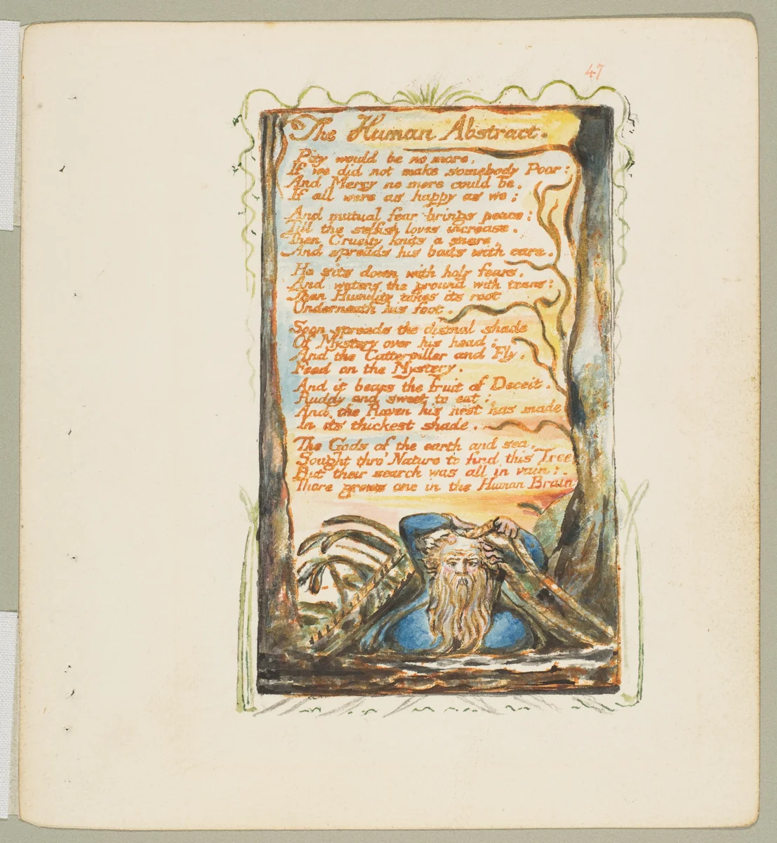 Songs of Experience: The Human Abstract by William Blake, print, 1794-1825