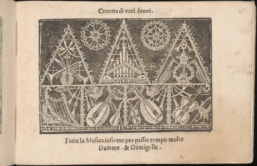 Corona delle Nobile et Virtuose Donne, Libro Terzo, page 17 (recto) by Cesare Vecellio, book, 1620