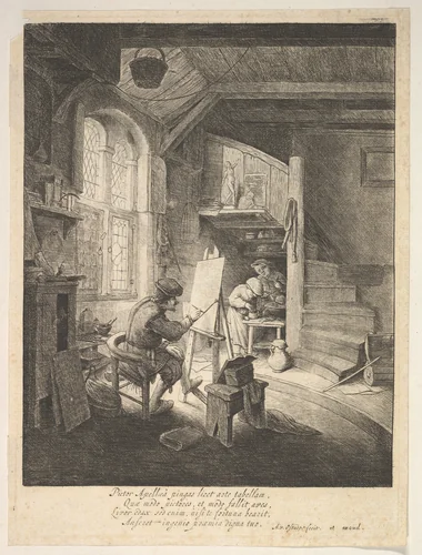 The Painter by Adriaen van Ostade, print, 1610-1685