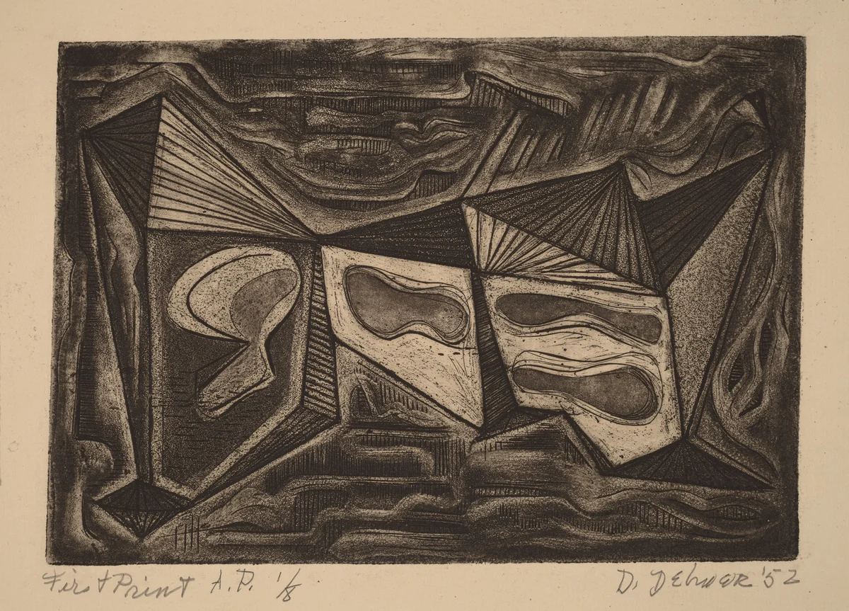 Charade by Dorothy Dehner, print, 1952