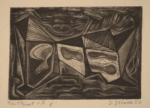 Charade by Dorothy Dehner, print, 1952