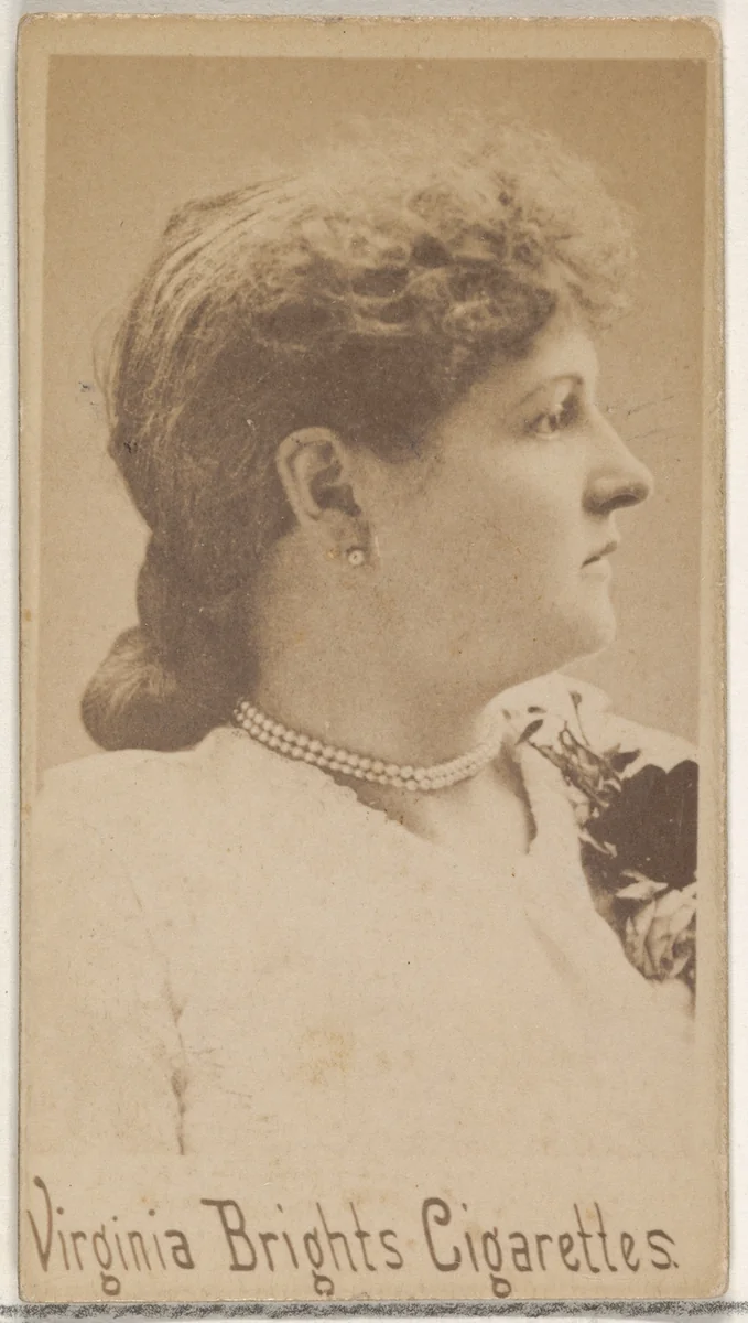From the Actors and Actresses series (N45, Type 5) for Virginia Brights Cigarettes by Allen & Ginter, photograph, 1885-1891