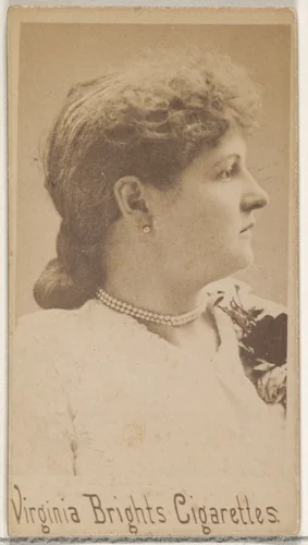 From the Actors and Actresses series (N45, Type 5) for Virginia Brights Cigarettes by Allen & Ginter, photograph, 1885-1891