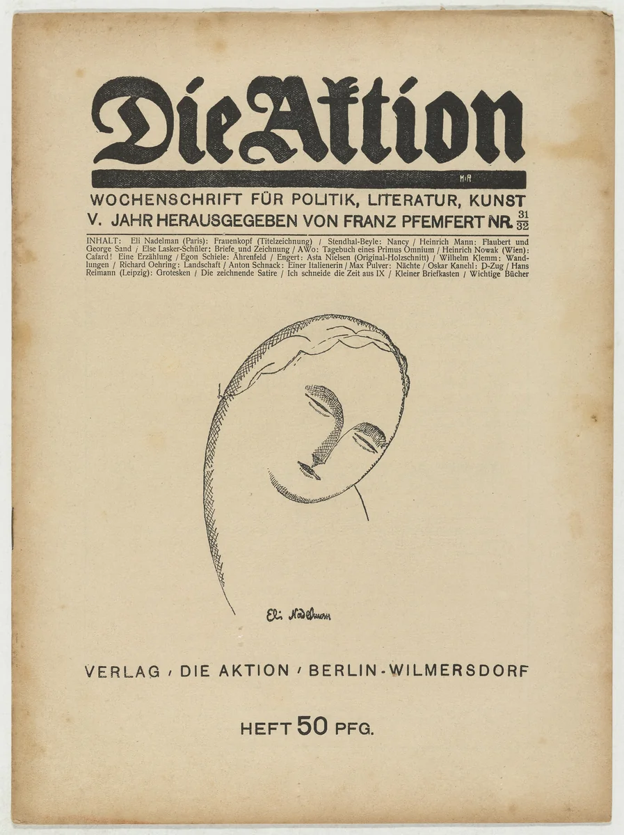 Die Aktion, vol. 5, no. 31/32 by Ernst Moritz Engert, periodical, 1915