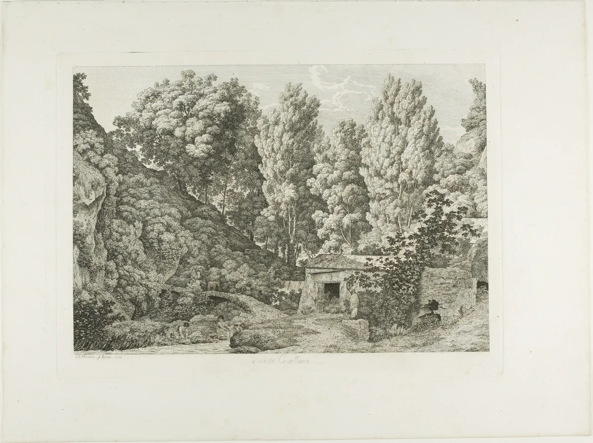A Civita Castellana by Jacob Wilhelm Mechau, print, 1793