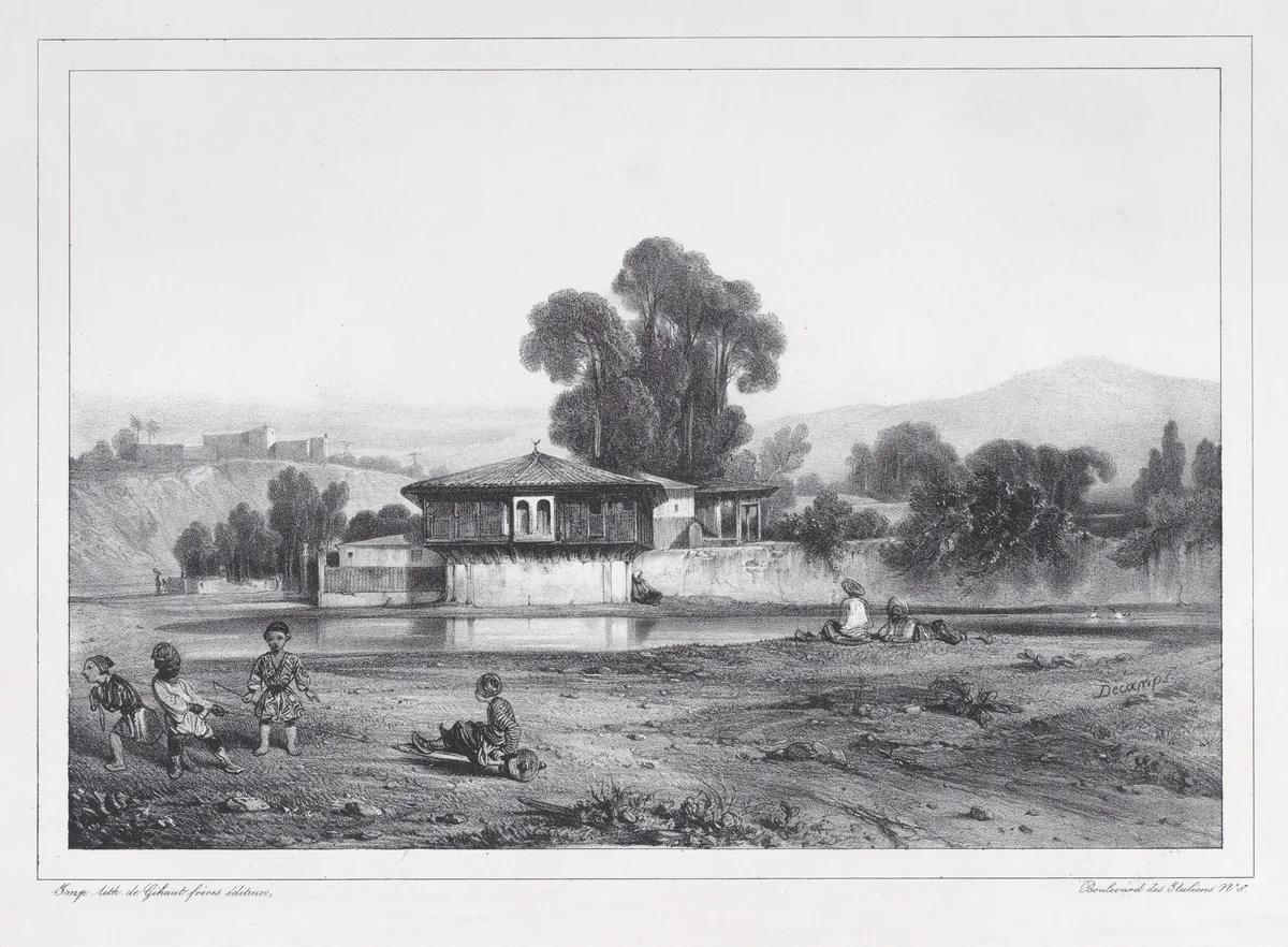Turkish Barrack by Alexandre-Gabriel Decamps, print, 1823-1860