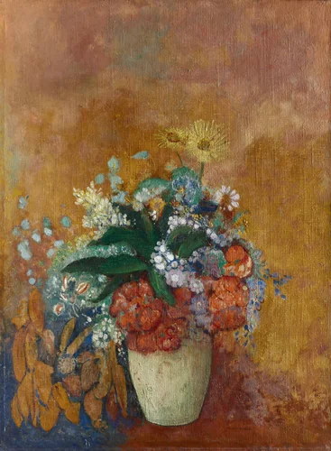 Vase of Flowers by Odilon Redon, painting, 1900-1910