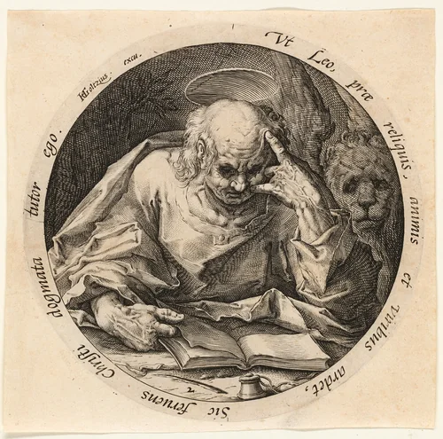 Saint Mark, plate two from The Four Evangelists by Jacob de Gheyn II
Hendrick Goltzius, print, 1588