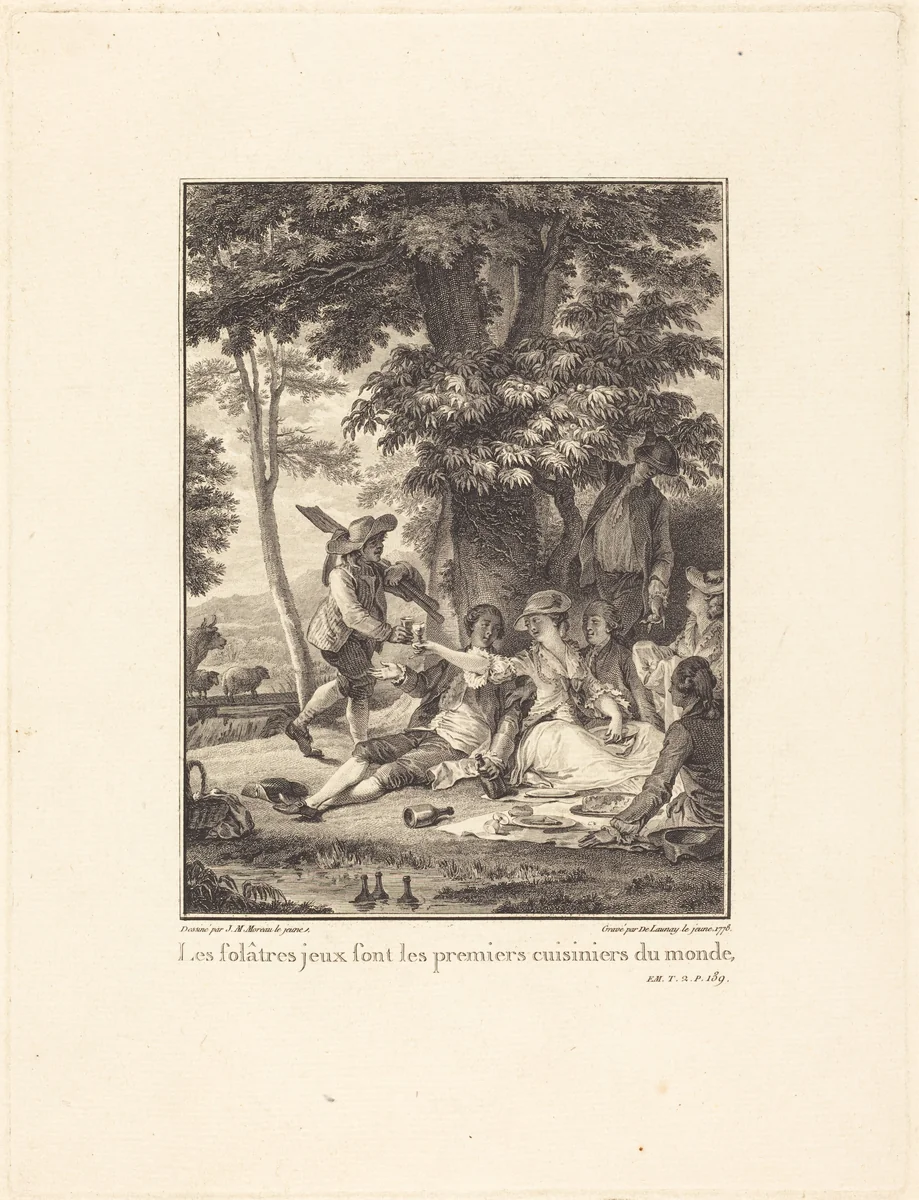 Les folâtres jeux sont les premiers cuisiniers du monde by Robert Delaunay
Jean-Michel Moreau the Younger, print, 1778