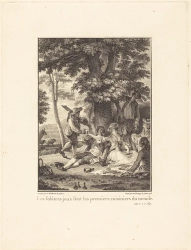 Les folâtres jeux sont les premiers cuisiniers du monde by Robert Delaunay
Jean-Michel Moreau the Younger, print, 1778