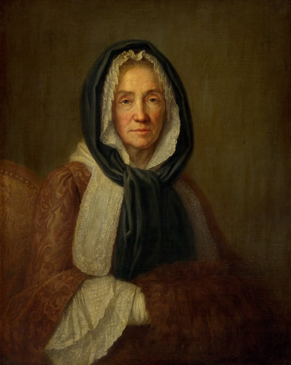 Old Woman with a Muff by French 18th Century, painting, 1750-1799
