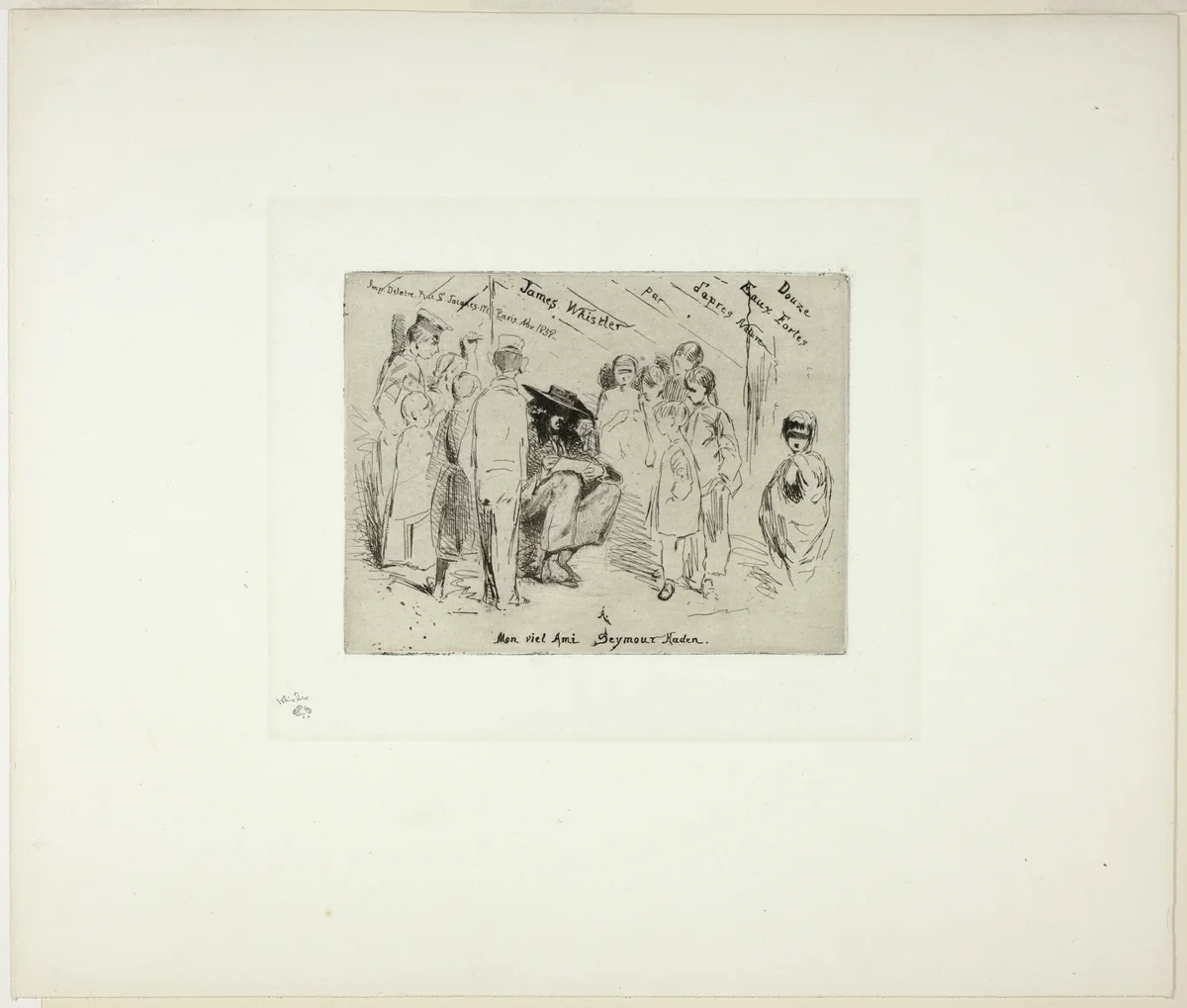 The Title Page for 'Douze Eaux Fortes d'après Nature' by James McNeill Whistler, print, 1858