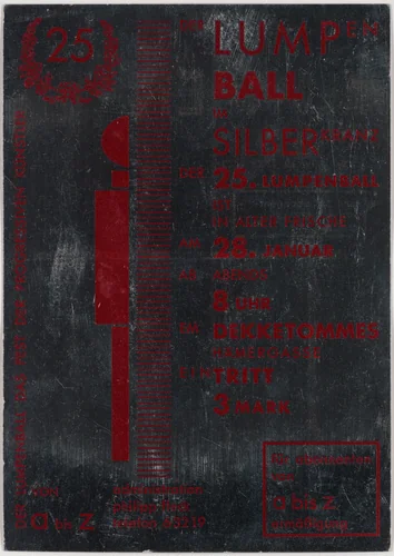 Der Lumpenball in Silber, der 25. Lumpenball am 28. Januar by Franz Wilhelm Seiwert, design, 1933