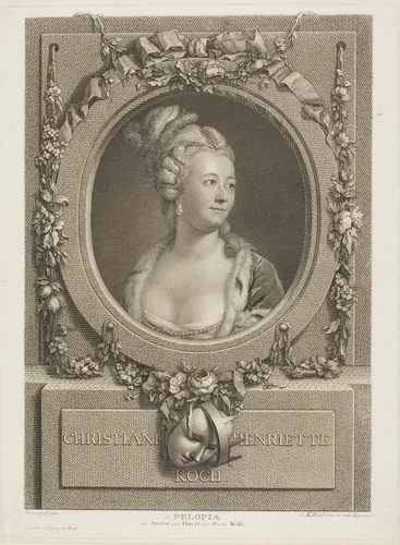 Christiane Henriette Koch by Johann Friedrich Bause, print, 1770