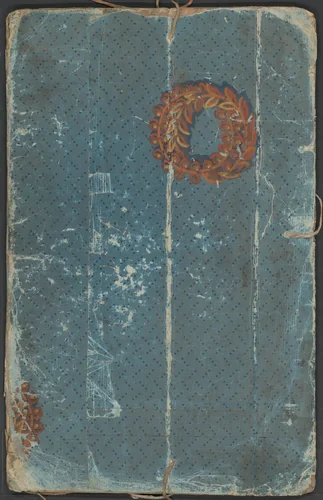 Sierpapier met bloemen en kransen by anonymous, drawing, 1750-1849