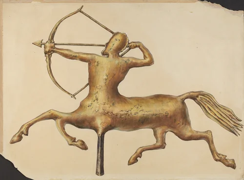 Centaur Weather Vane by James McLellan, index of american design, 1938