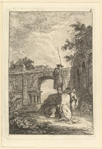 L'Arc de Triomphe by Hubert Robert, print, 1745-1808