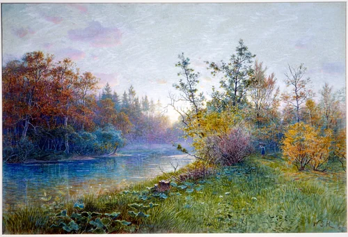 Mill Dam in Traunstein by William Stanley Haseltine, artwork, 1894