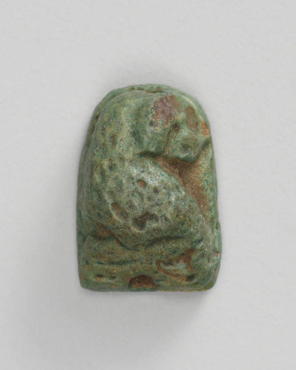 Scaraboid: Squatting Baboon by Egyptian, other, -1550--1069