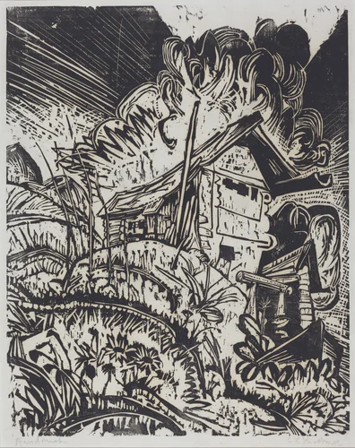 Mountain House by Ernst Ludwig Kirchner, print, 1880-1938