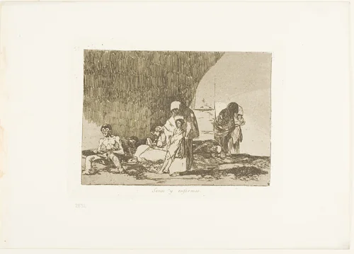 The Healthy and the Sick, plate 57 from The Disasters of War by Francisco José de Goya, print, 1812-1815