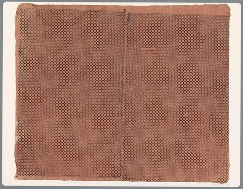 Blad met geblokt stippenpatroon by anonymous, print, 1750-1950