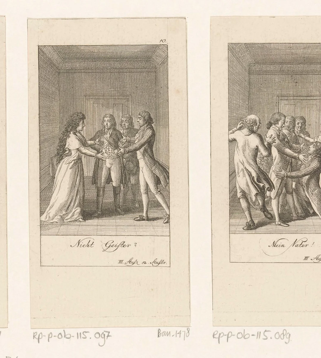 Gurli en Fazir herkennen elkaar als broer en zus by Daniel Nikolaus Chodowiecki, print, 1790