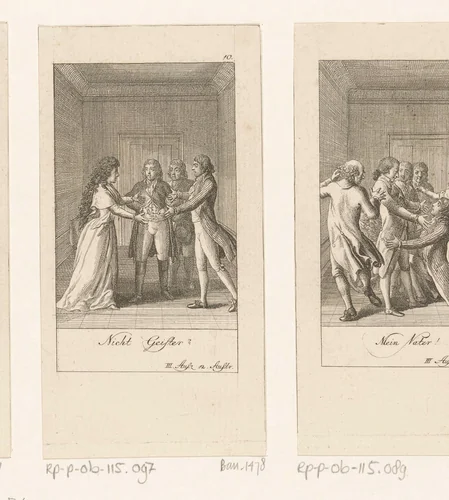 Gurli en Fazir herkennen elkaar als broer en zus by Daniel Nikolaus Chodowiecki, print, 1790