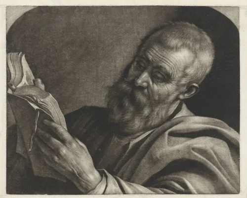 Lezende man by Wallerant Vaillant, print, 1658-1677