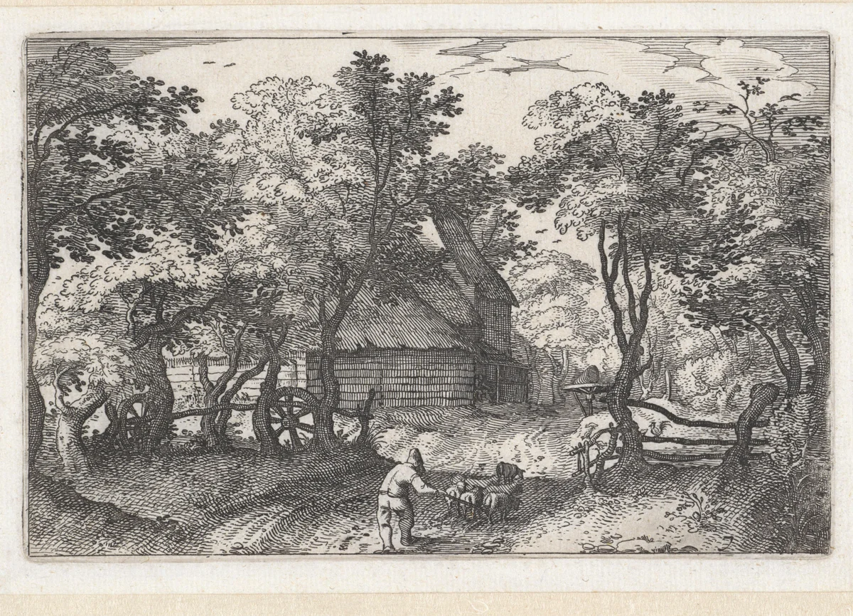 De weg naar Heemstede by Claes Jansz Visscher, print, 1612-1652