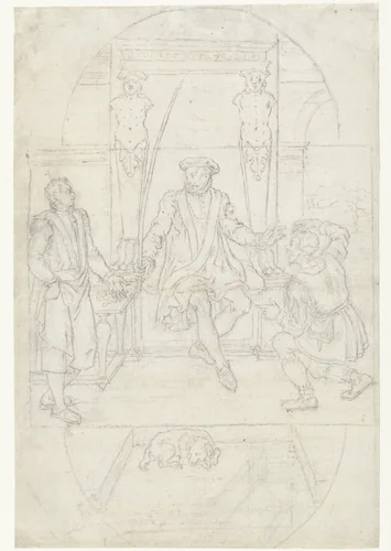 De onomkoopbare rechter by Unknown, drawing, 1565-1574
