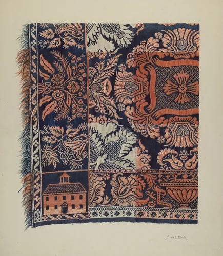 Coverlet by Alois E. Ulrich, index of american design, 1935-1942