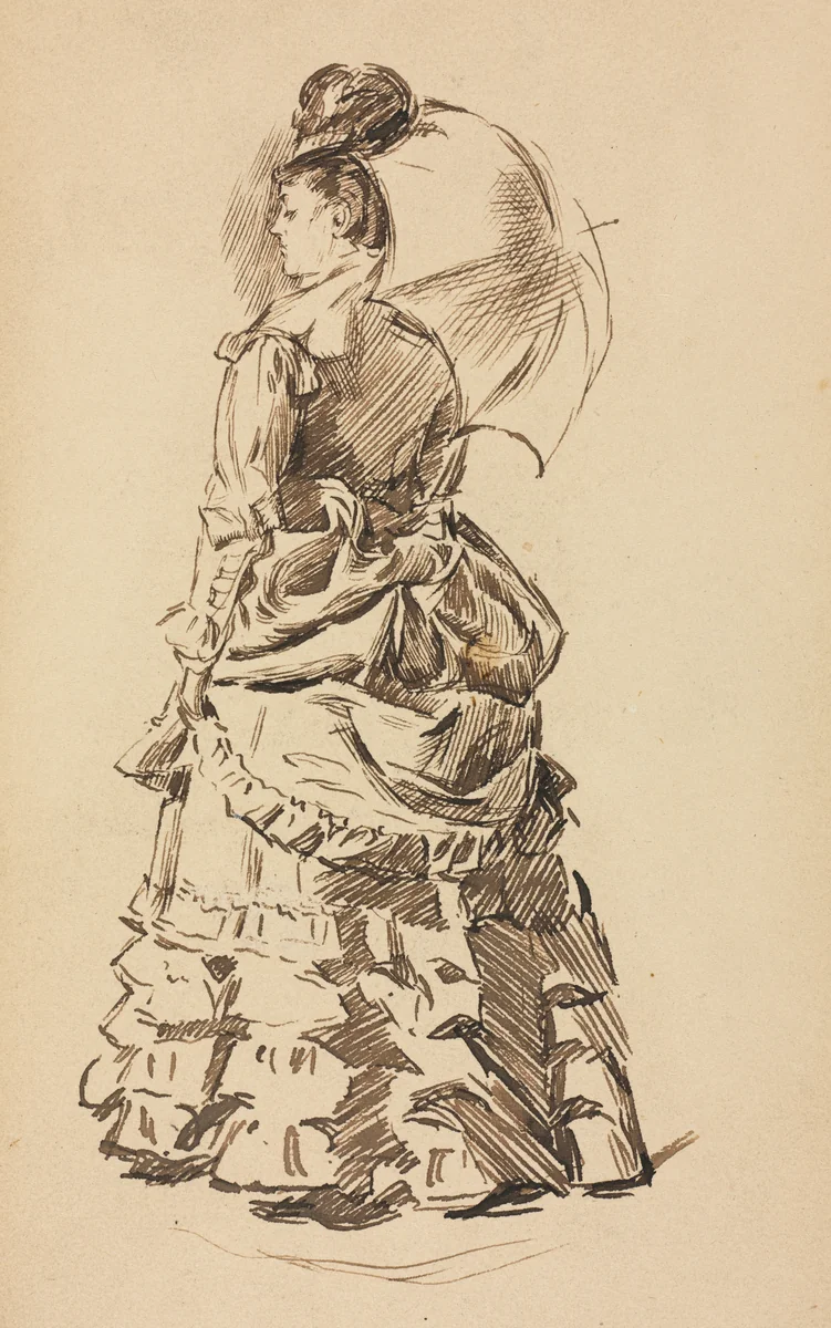 Study for "Mind and Matter" by Charles Samuel Keene, drawing, 1851-1881