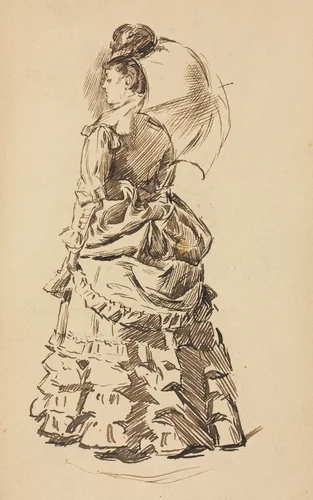 Study for "Mind and Matter" by Charles Samuel Keene, drawing, 1851-1881