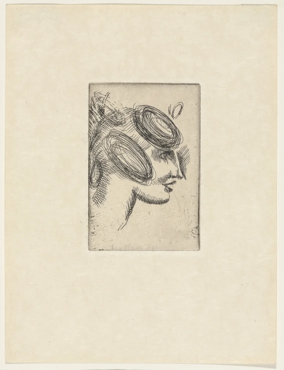 Female Head from The Drypoints of Elie Nadelman by Elie Nadelman, print, 1951