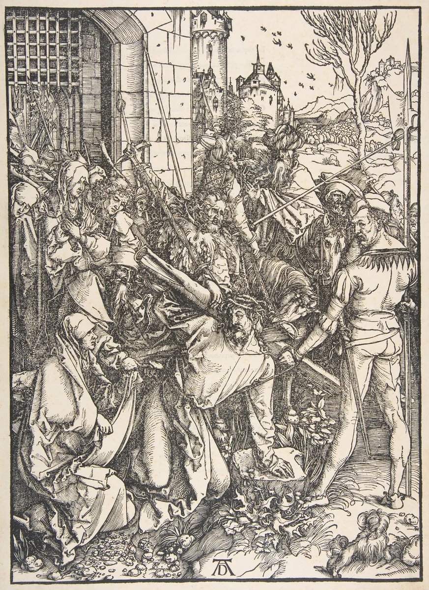 The Bearing of the Cross, from "The Large Passion" by Albrecht Dürer, print, 1511