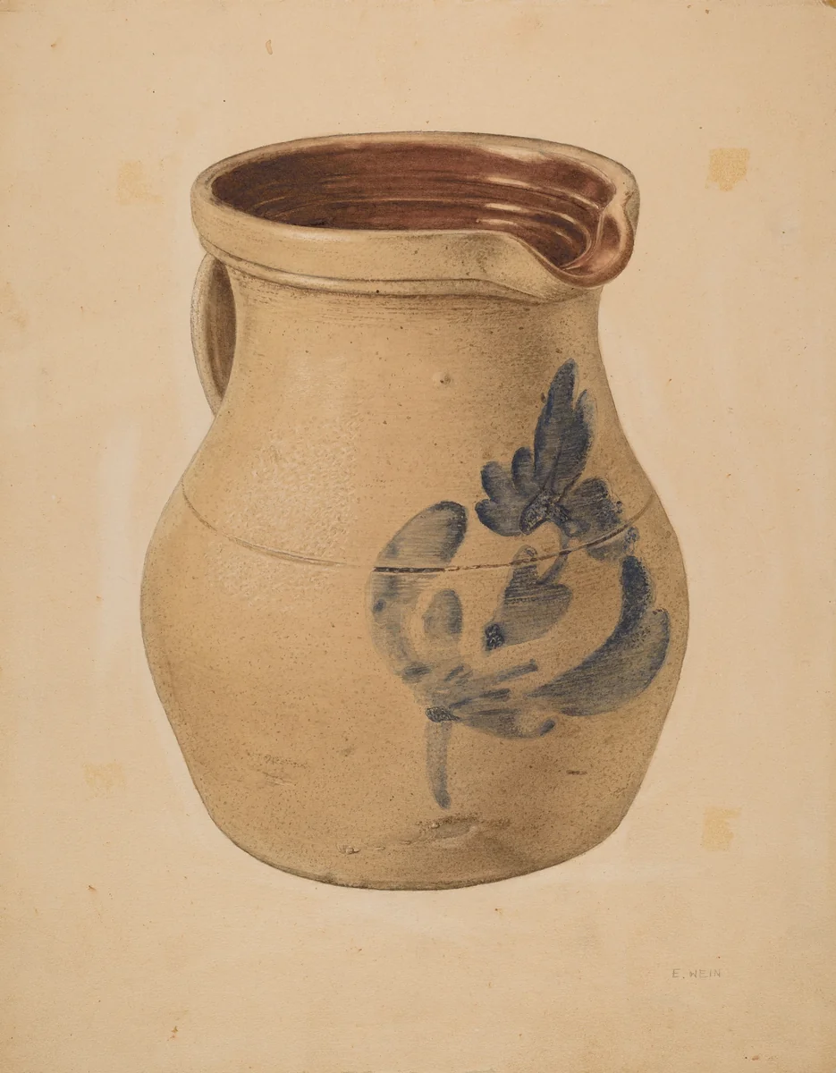 Pitcher by Elsie Wein, index of american design, 1939