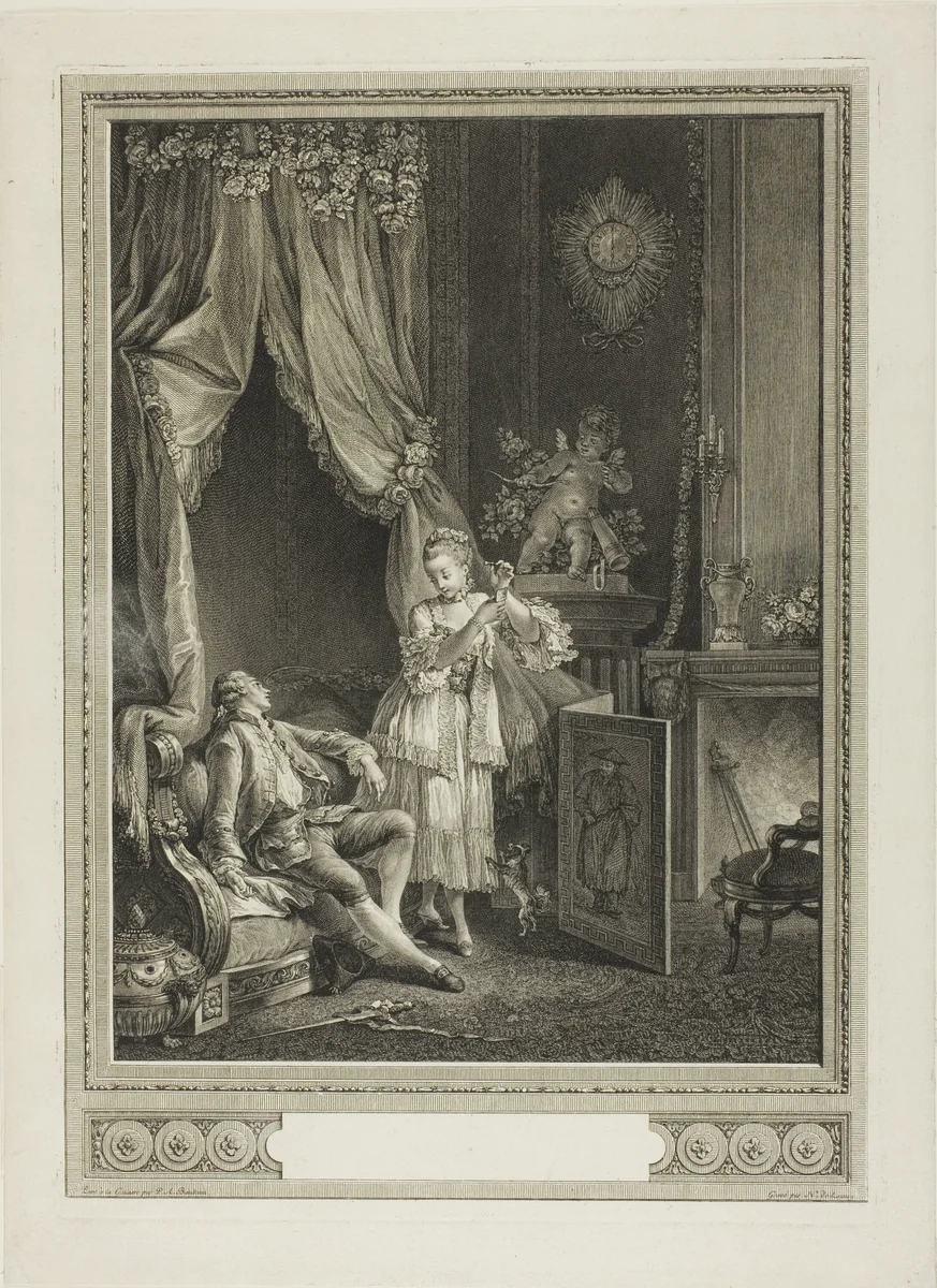 Le carquois épuisé (The Empty Quiver) by Nicolas Delaunay, print, 1775